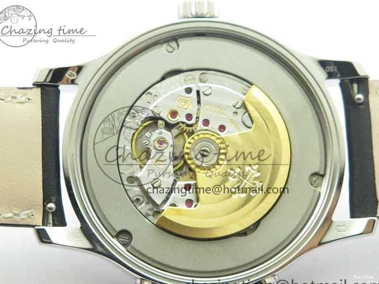 MIROTIME 0122 Practical Calatrava 5524 Pilot Travel Time SS GRF Blue Dial on Black Leather Strap A324 V 7107